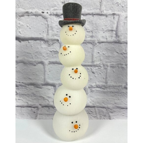 Unbranded Other - VTG Retro Stacked Snowman Light Works Totem Pole Christmas Holiday Illumination